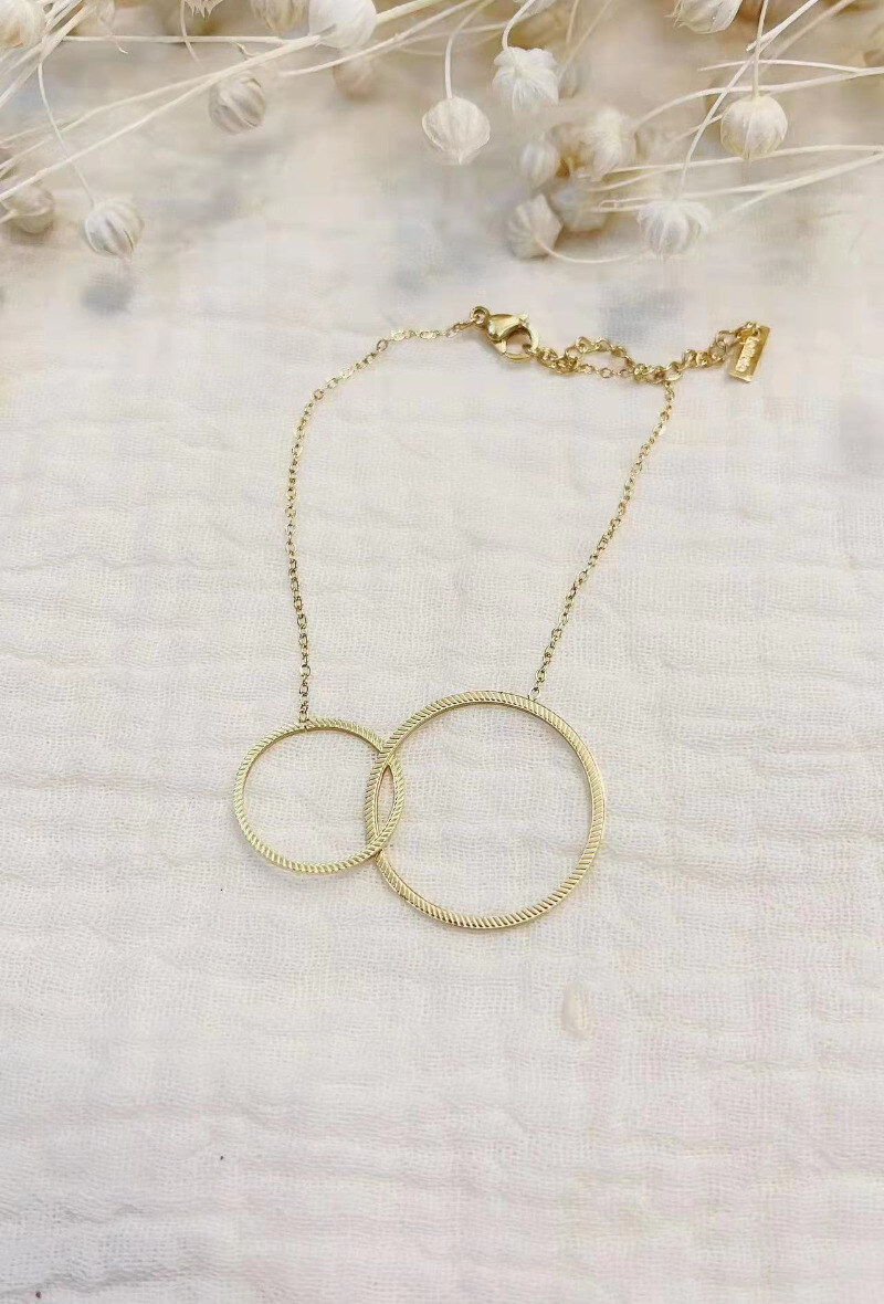 Wholesaler Lolilota - BRACELET DOUBLE CIRCLE STRASS INTERTWINED