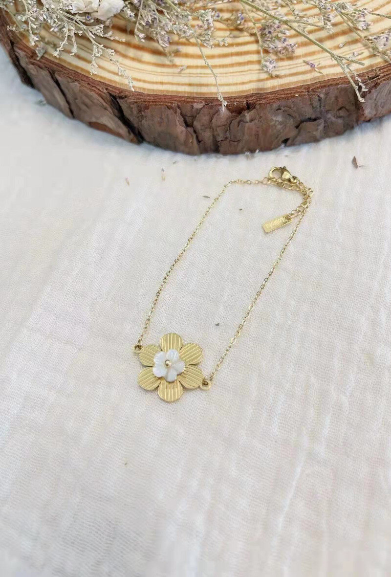 Wholesaler Lolilota - BRACELET FLOWER MOTHER OF PEARL