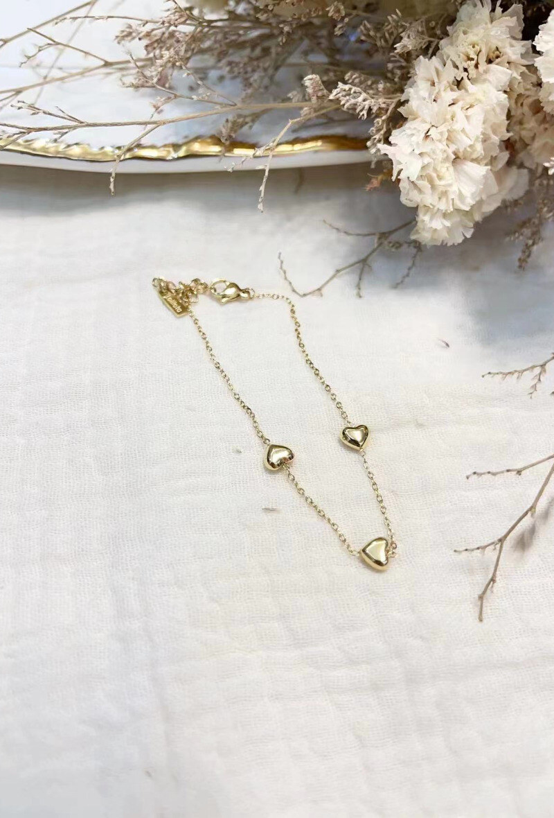 Mayorista Lolilota - Pulsera triple corazón