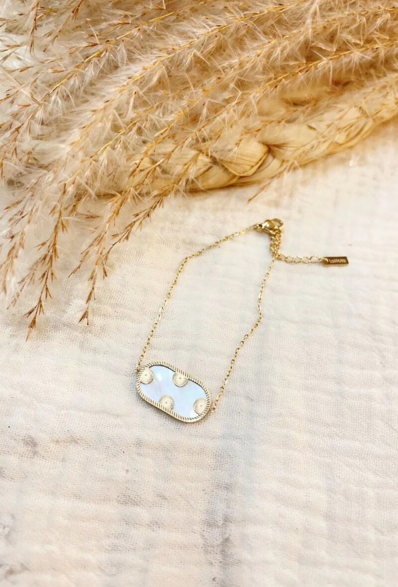 Mayorista Lolilota - Pulsera de nácar ovalada
