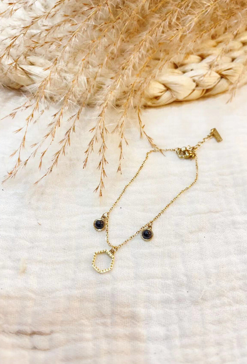 Mayorista Lolilota - Pulsera de piedra hexagonal