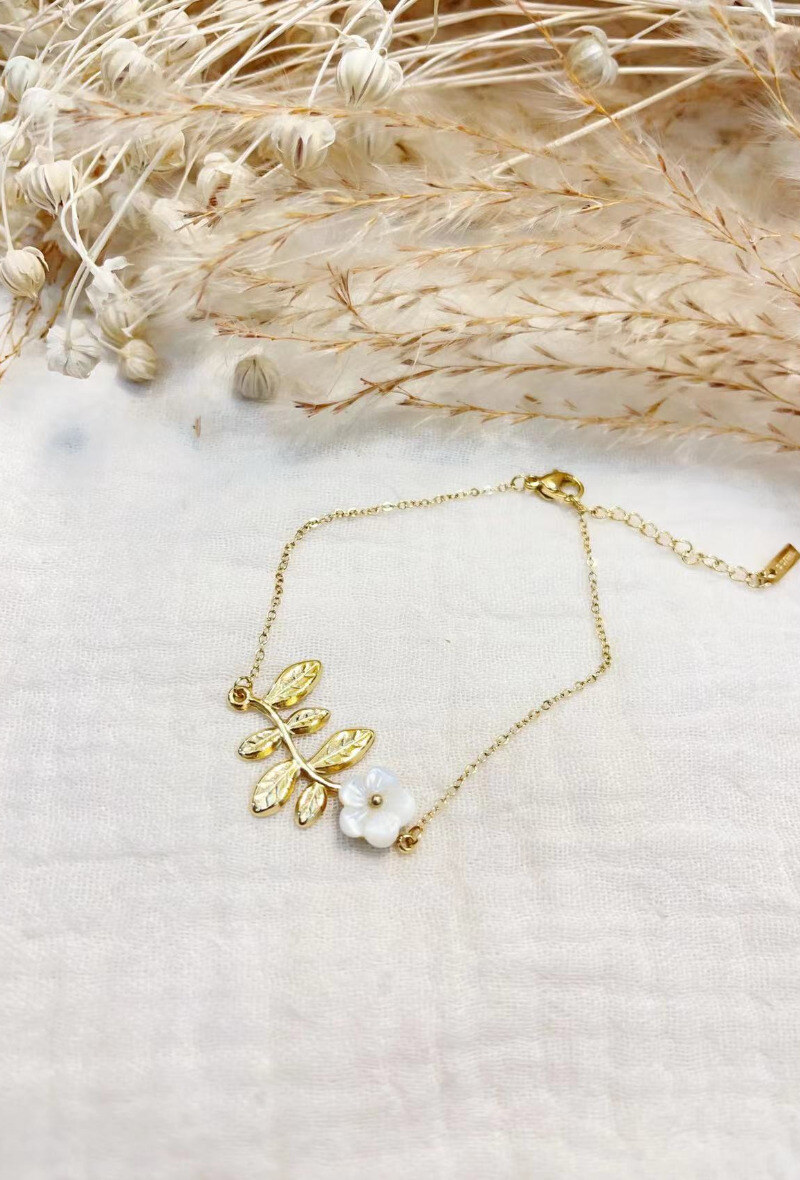 Mayorista Lolilota - Pulsera flor madreperla