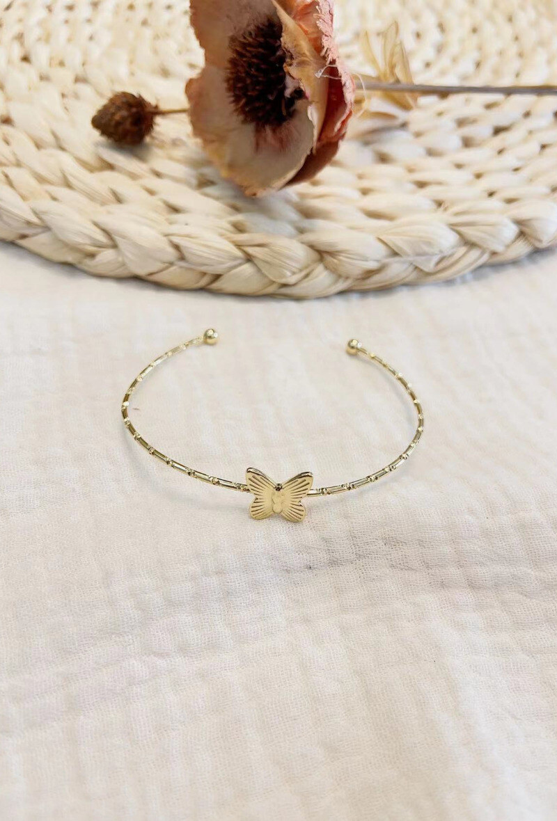 Mayorista Lolilota - Pulsera brazalete fino mariposa