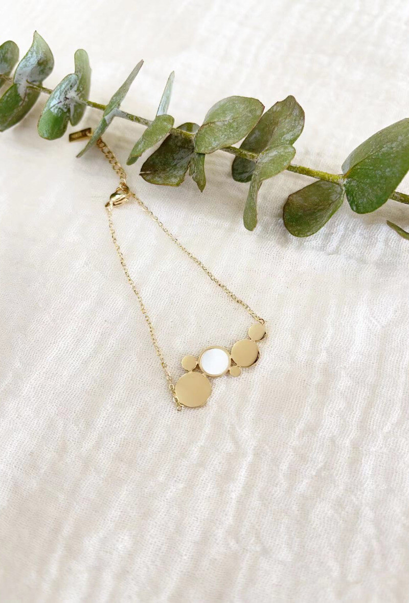 Mayorista Lolilota - Pulsera de múltiples círculos de nácar