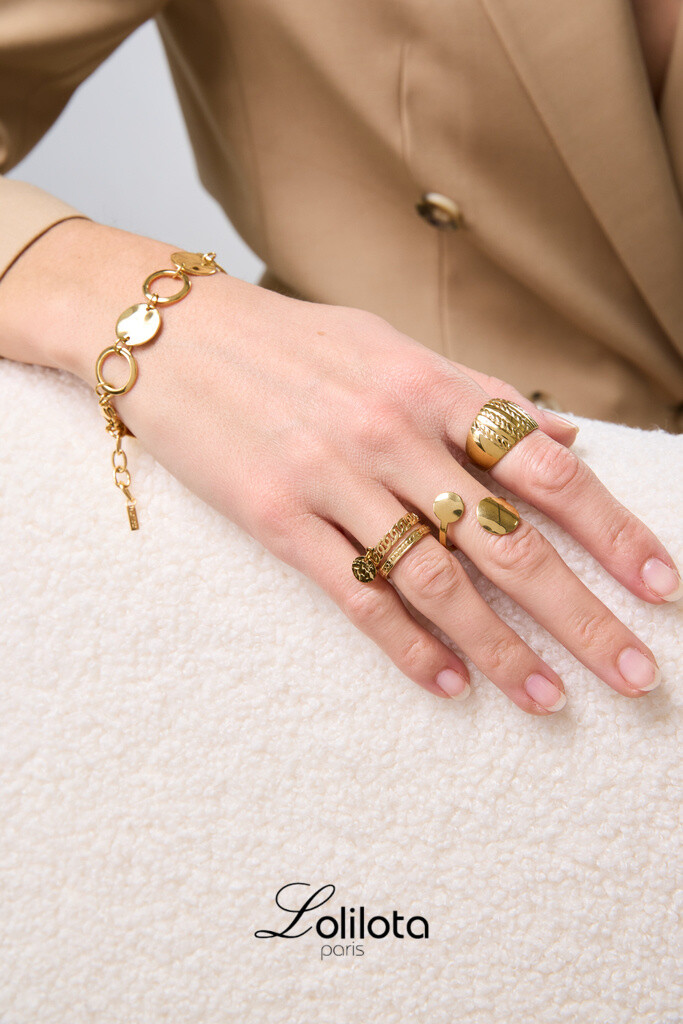 Wholesaler Lolilota - bracelet chain circles in stainless steel