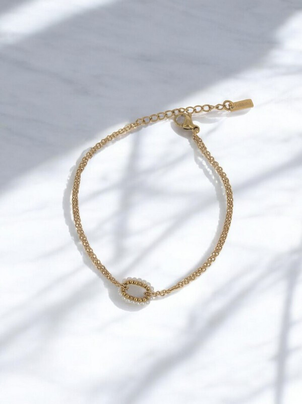 Wholesaler Lolilota - bracelet oval pearl white gold