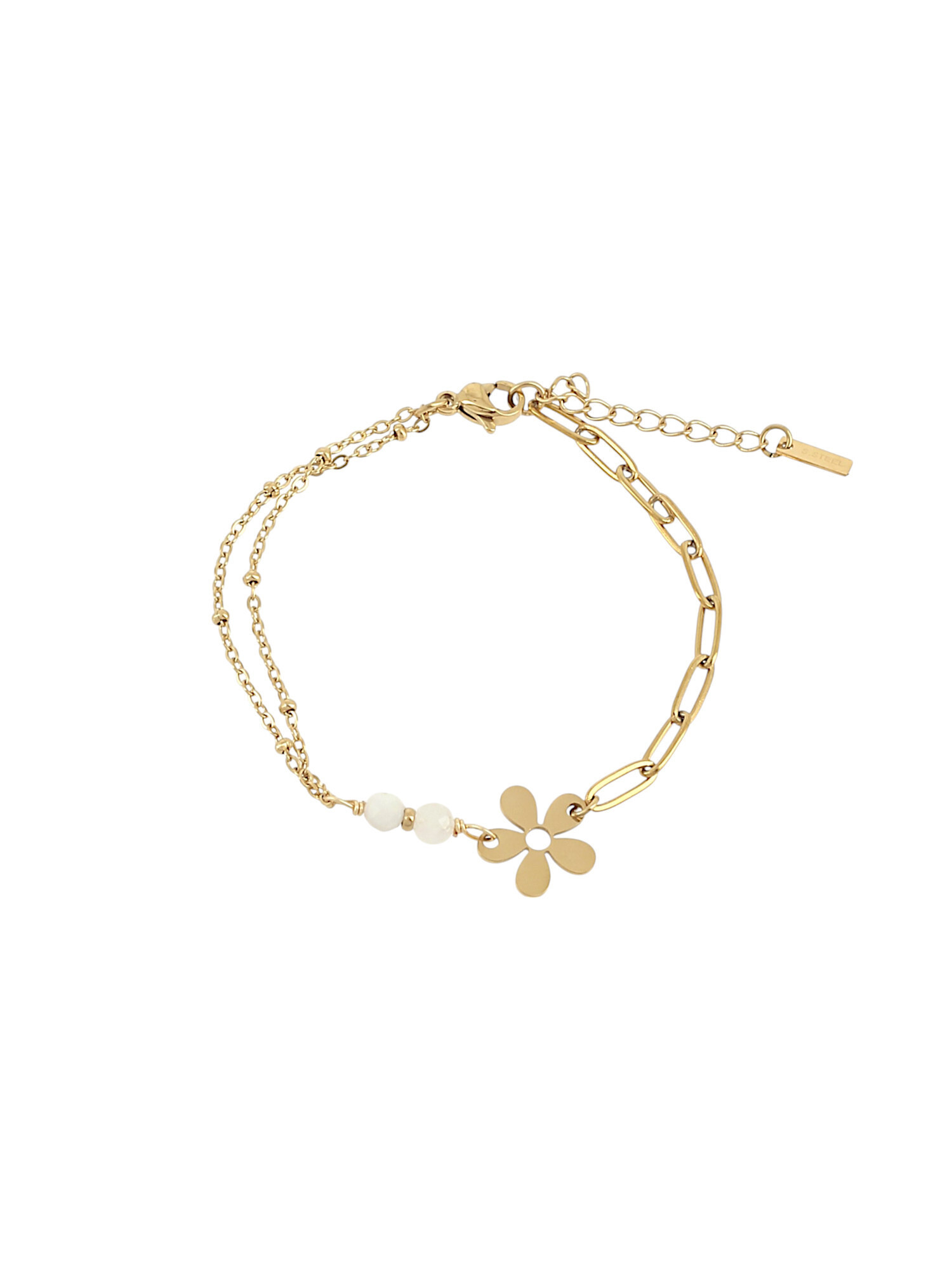 Grossiste Lolilota - bracelet fleur pierre