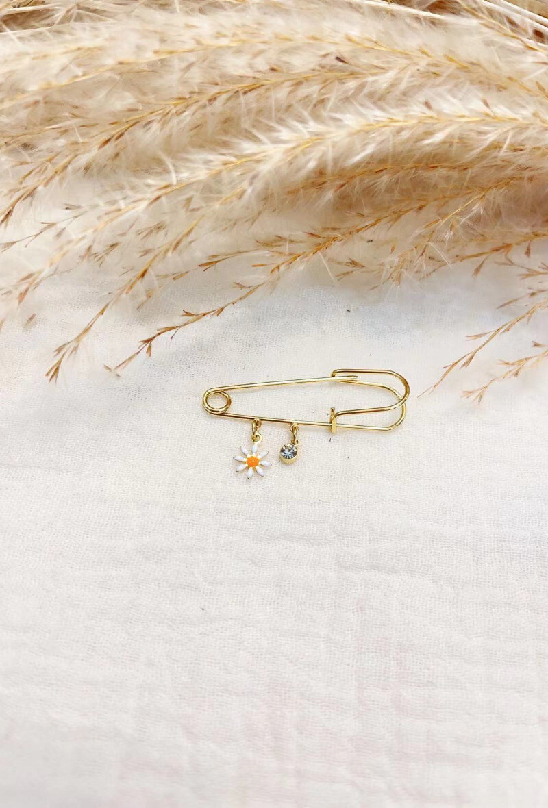 Mayorista Lolilota - Broche de margarita con estrás