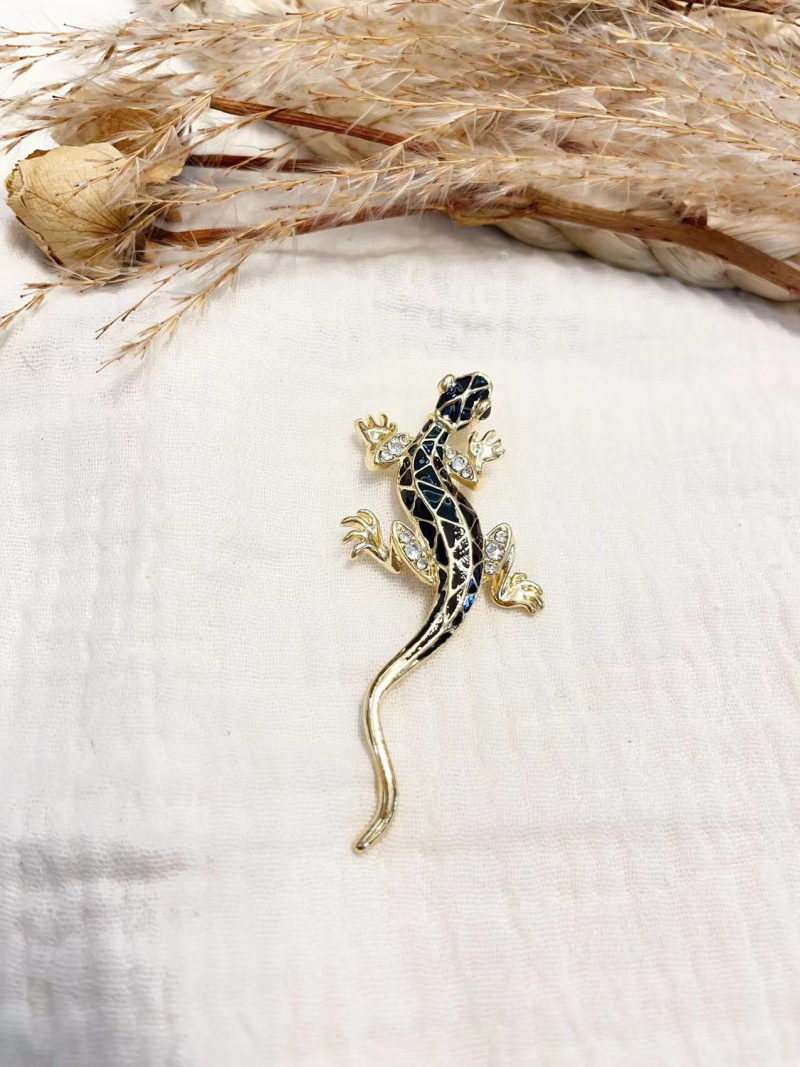Wholesaler Lolilota - brooch salamander in brass