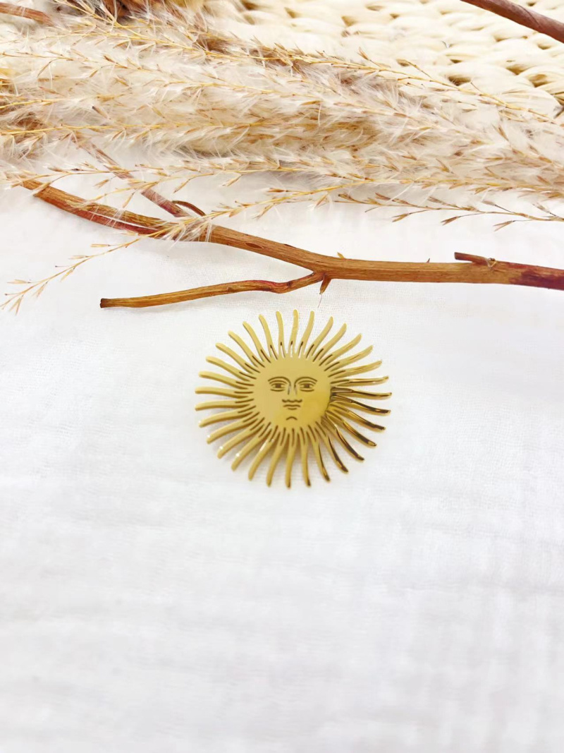 Mayorista Lolilota - Broche de sol de acero inoxidable