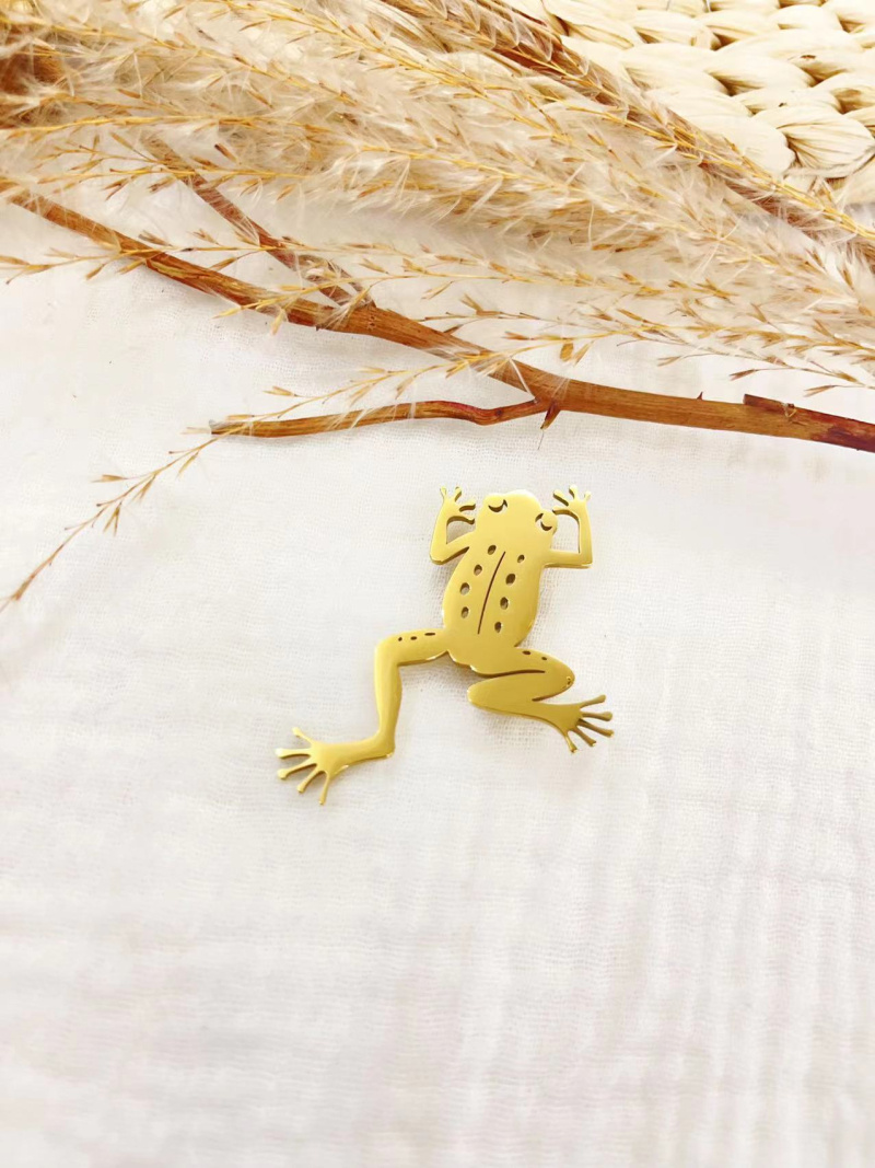 Mayorista Lolilota - Broche de rana de acero inoxidable