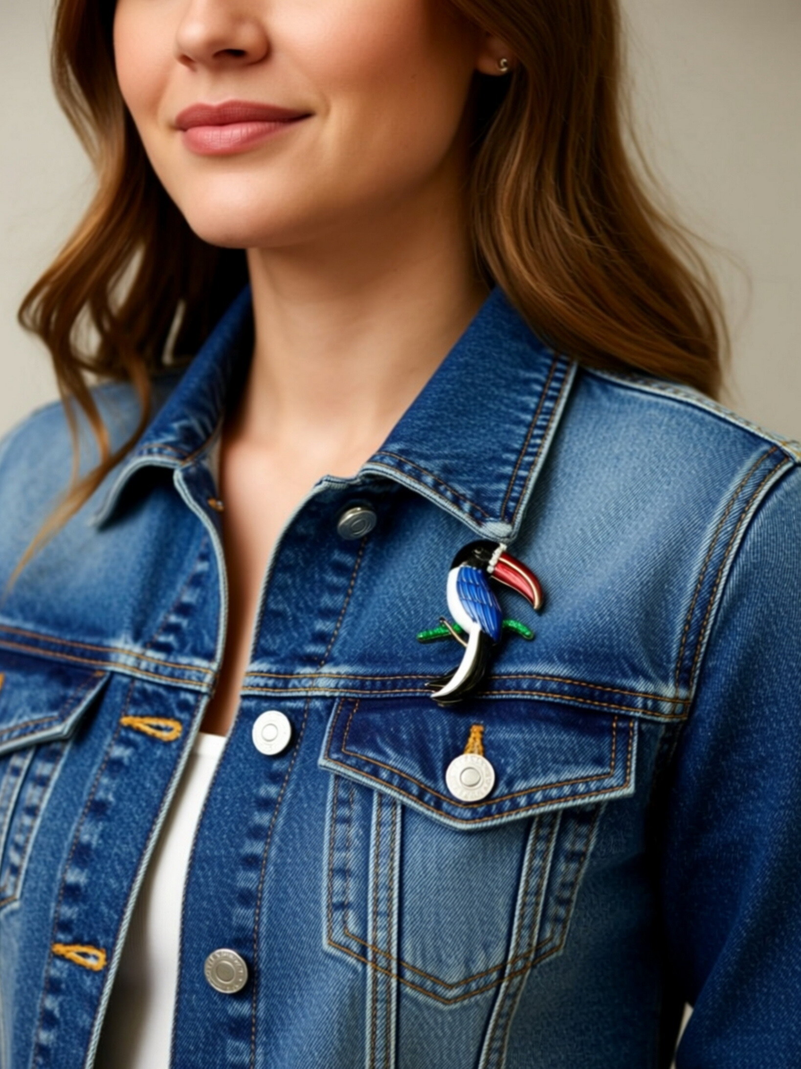 Mayorista Lolilota - Broche pájaro azul