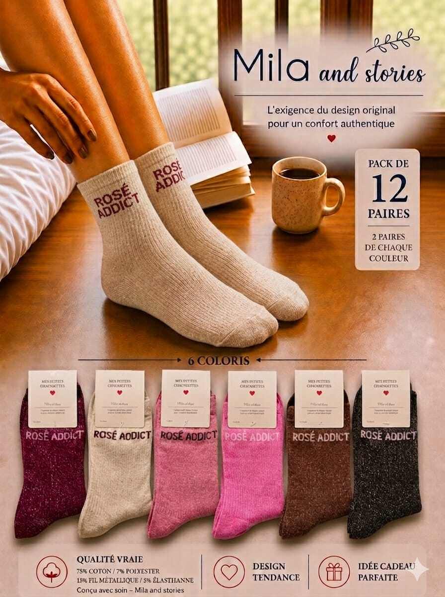Mayorista Lolilota - Paquete mixto de 12 pares de calcetines para amantes del rosado