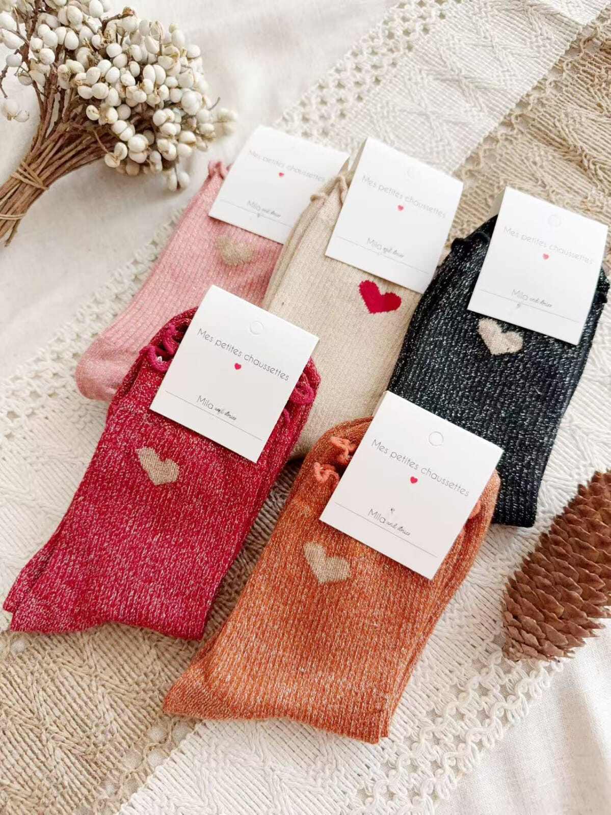 Mayorista Lolilota - Pack de 12 calcetines Corazón