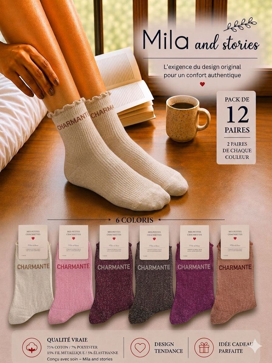 Mayorista Lolilota - Pack mixto de 12 pares de calcetines encantadores