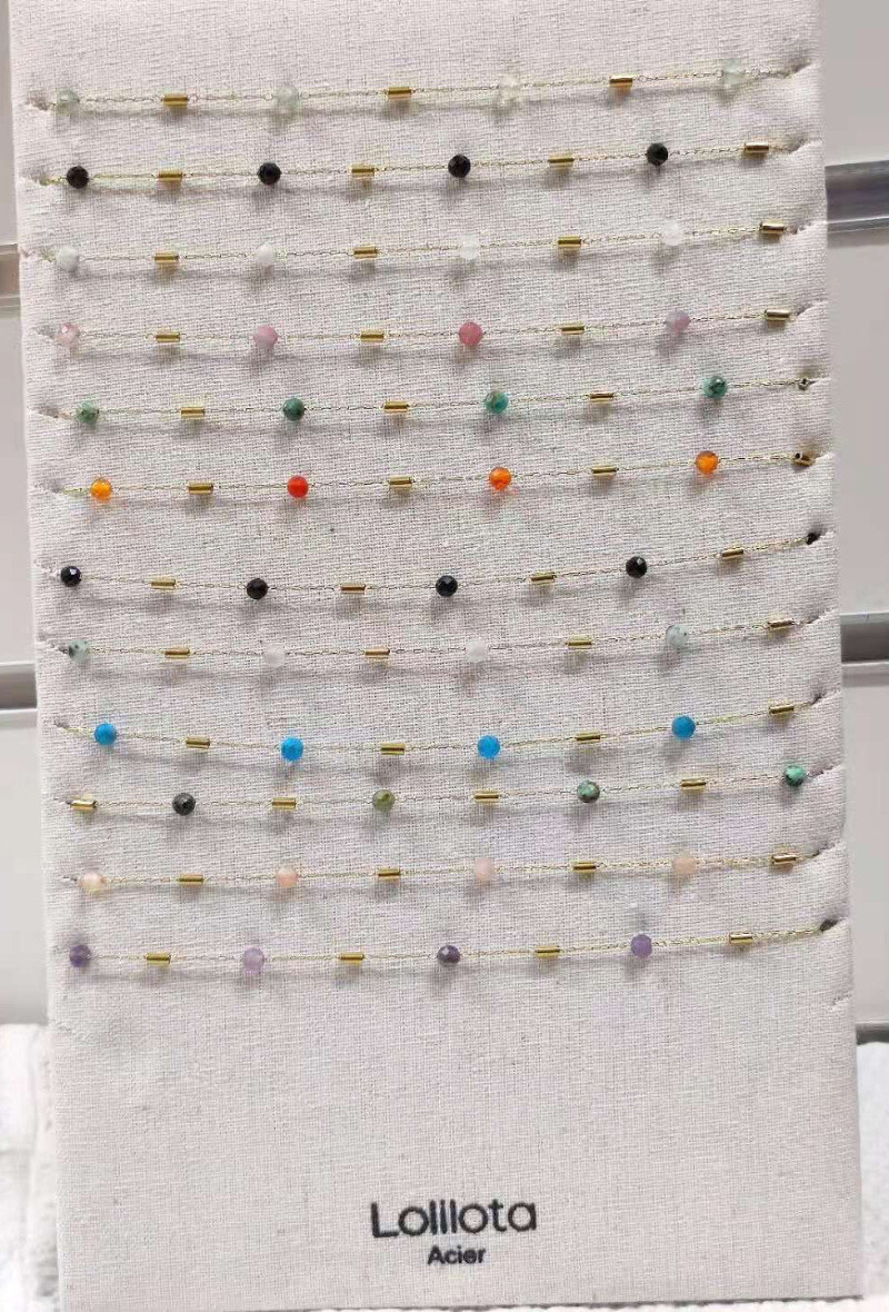 Wholesaler Lolilota - PACK OF 12 NECKLACE COLORED BEADS