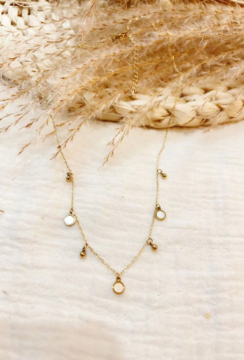 Mayorista Lolilota - Collar con dijes de cuentas y nácar