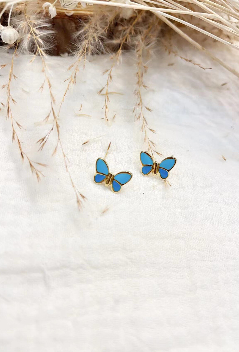 Mayorista Lolilota - Aro de mariposa esmaltado