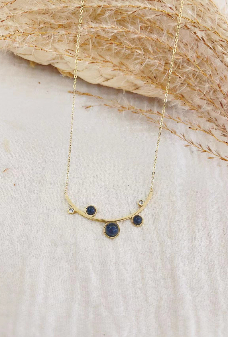 Mayorista Lolilota - Collar círculos de estrás y piedra