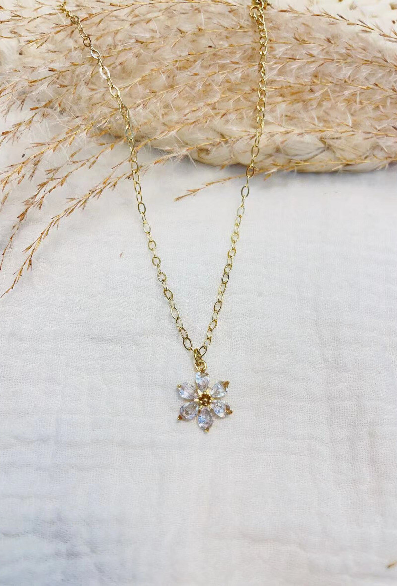 Mayorista Lolilota - Collar flor strass