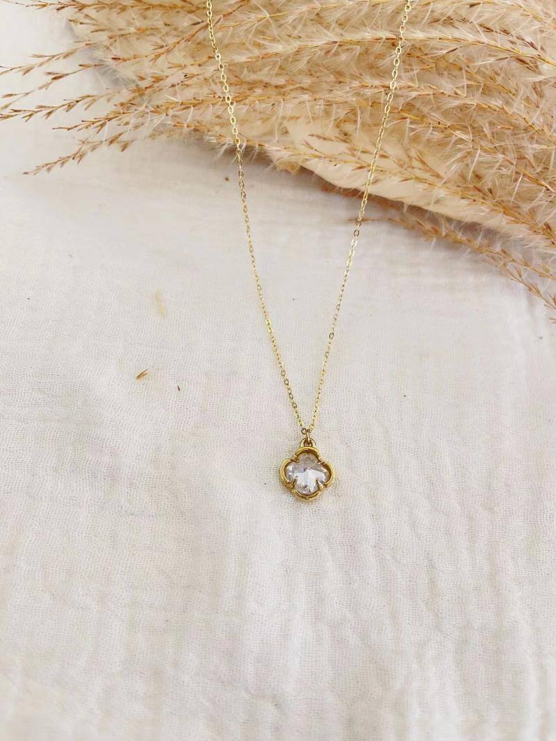 Mayorista Lolilota - Collar de trébol de diamantes de imitación