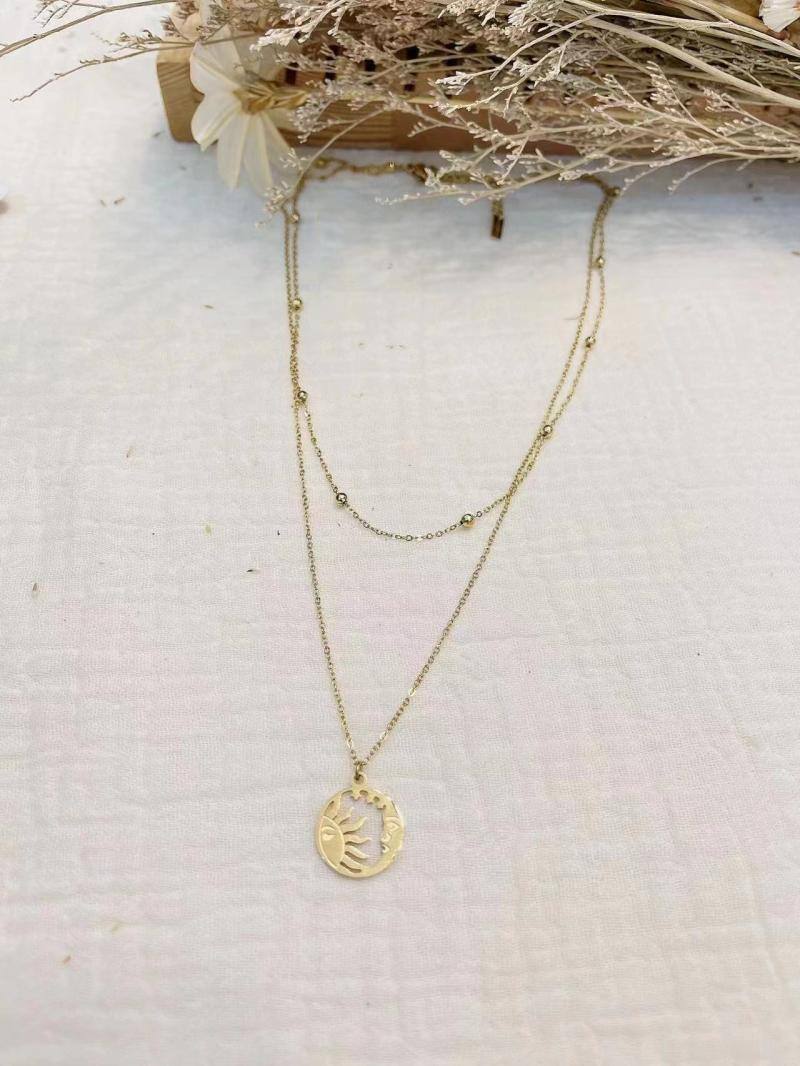 Mayorista Lolilota - Collar sol luna doble fila