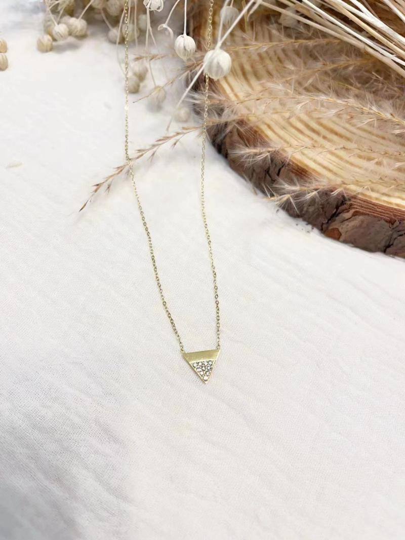Mayorista Lolilota - Collar de triángulo de diamantes de imitación