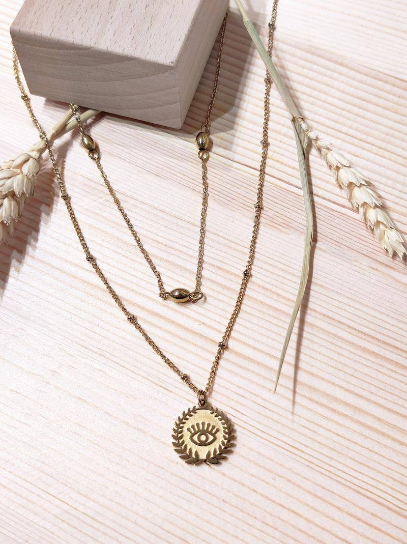 Mayorista Lolilota - Collar de ojo de doble fila
