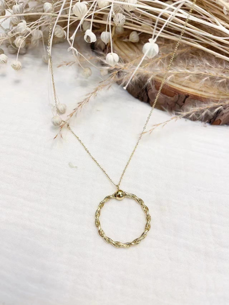Mayorista Lolilota - Collar de cÃ­rculo trenzado