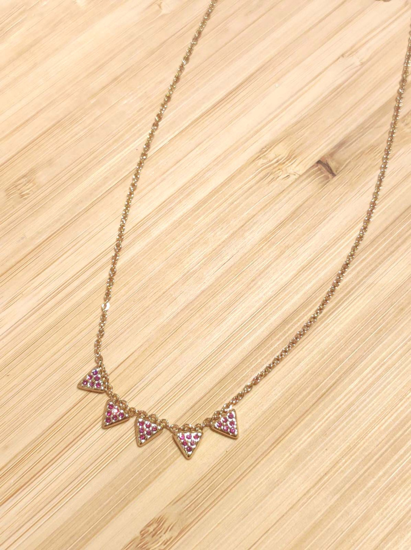Mayorista Lolilota - Collar de triángulo de diamantes de imitación
