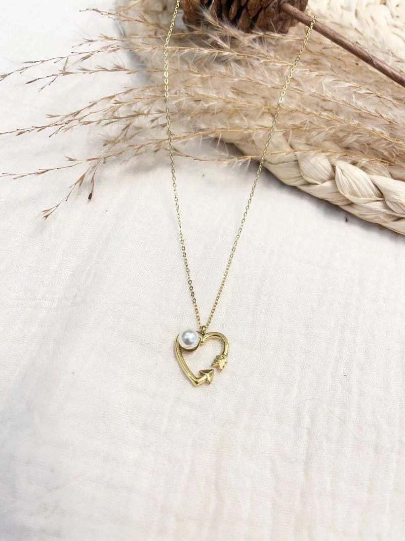 Wholesaler Lolilota - Collie heart arrow pearl pearl steel