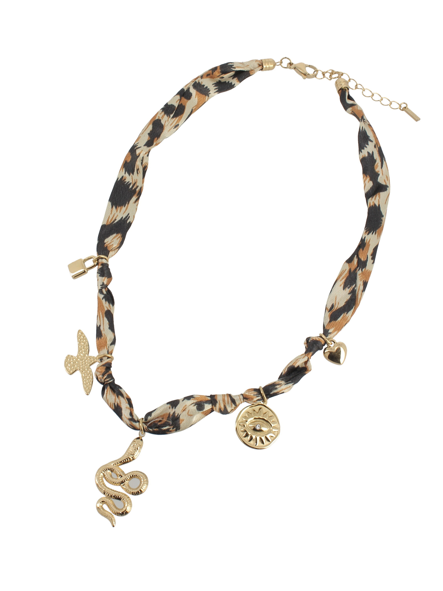Grossista Lolilota - Collana dorata con motivo di leopardo