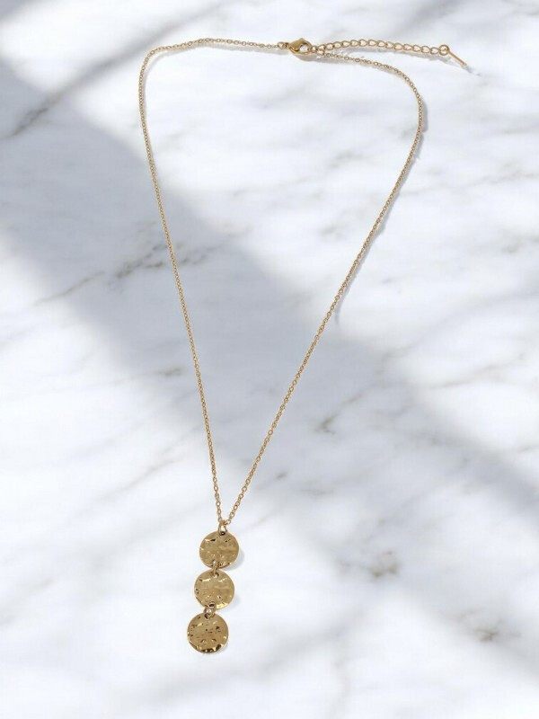 Wholesaler Lolilota - necklace 3 pieces hammered gold