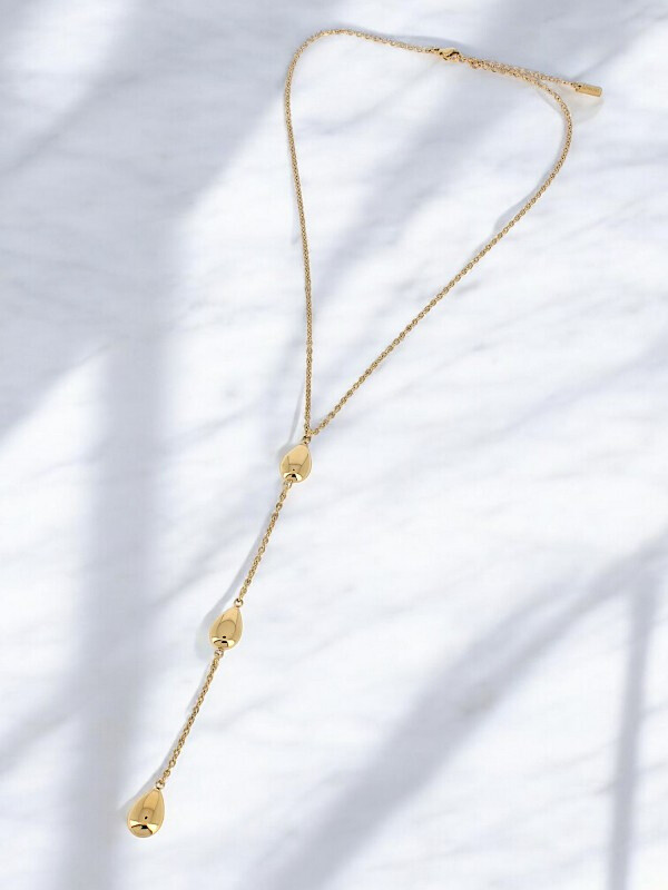 Wholesaler Lolilota - necklace Y waterdrop gold