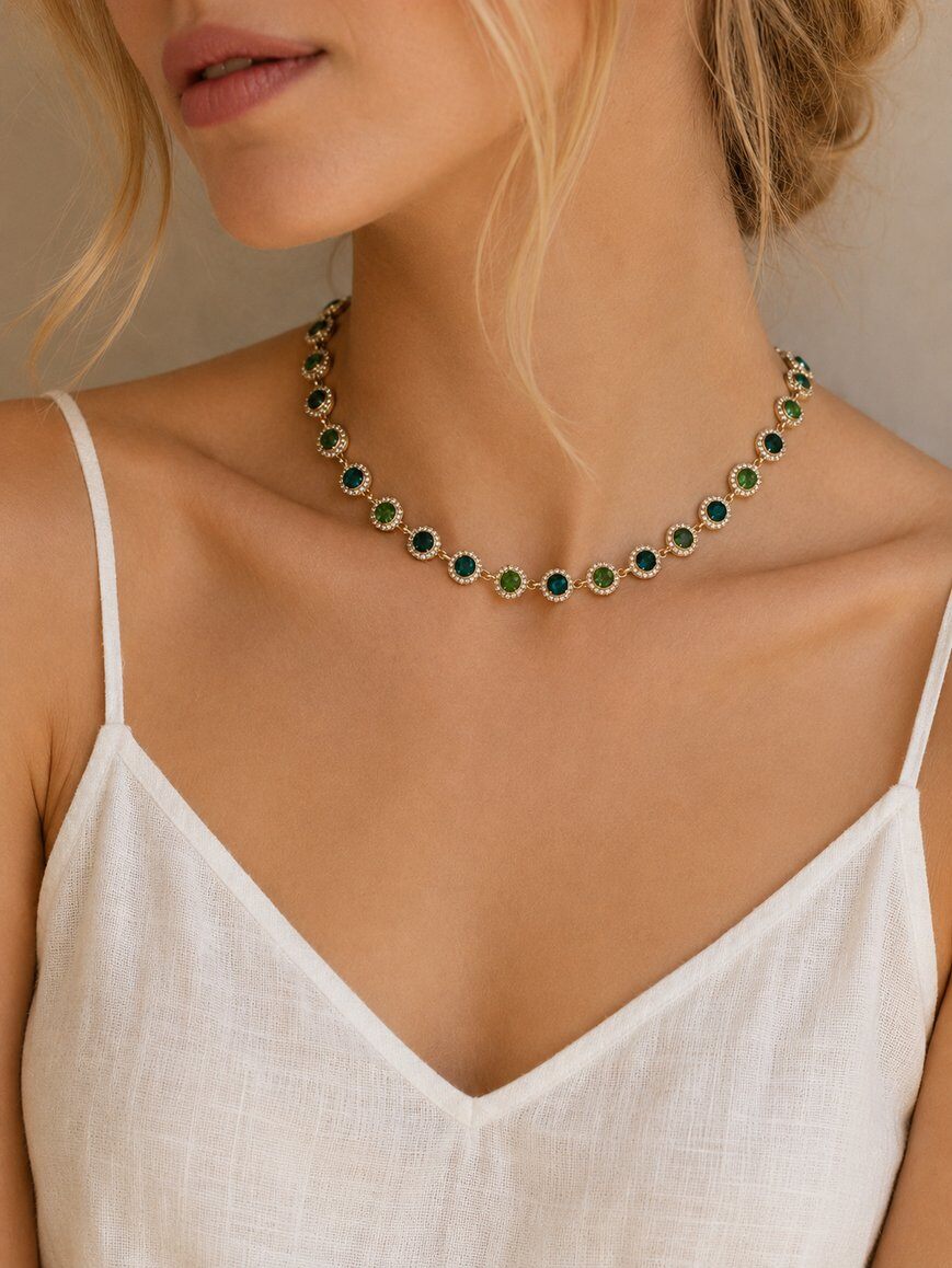 Grossiste Lolilota - Collier ronds strass