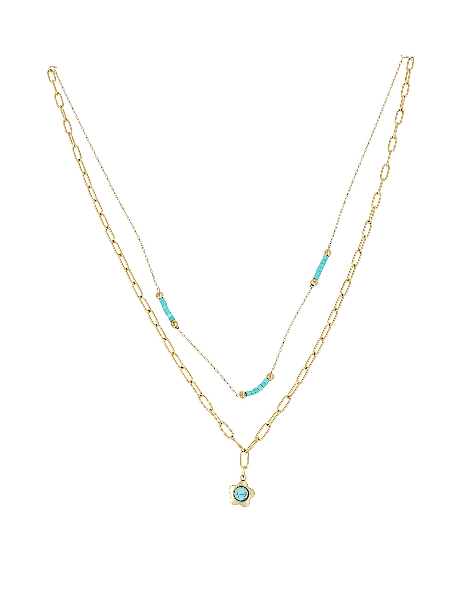 Grossiste Lolilota - collier double rang fleur