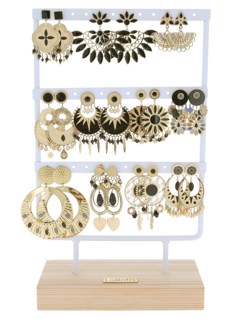 Wholesaler Lolilota - Set of 11 steel pendant earrings