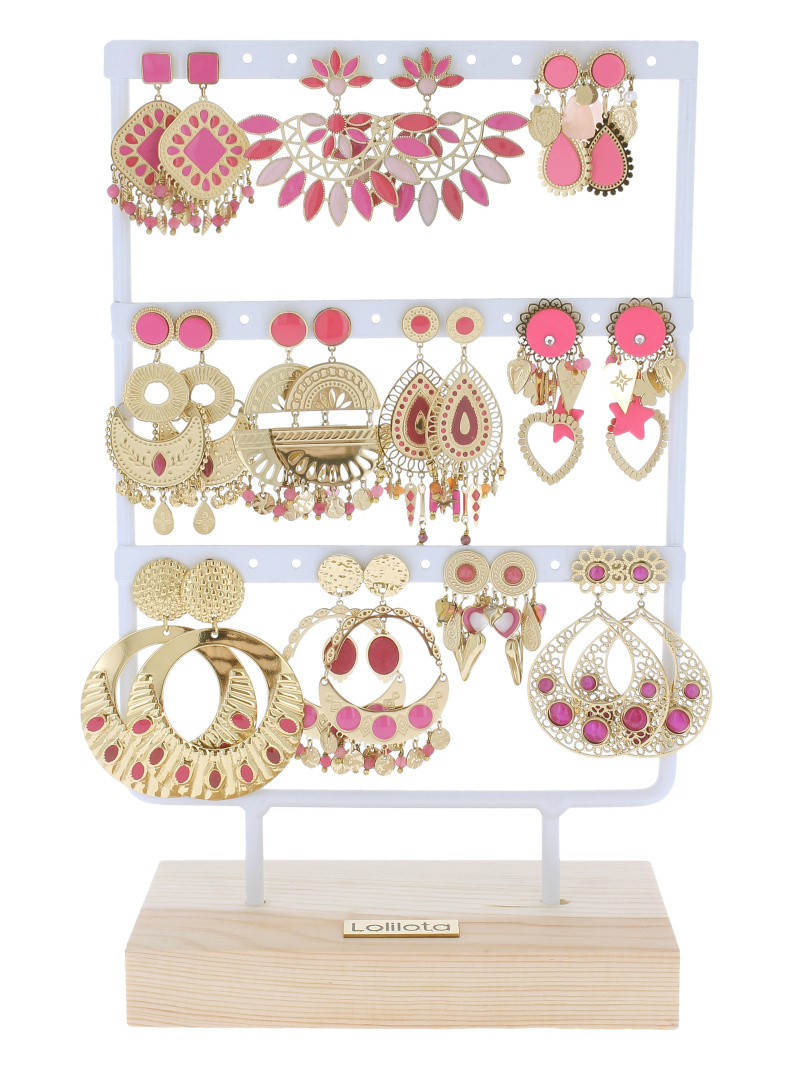 Wholesaler Lolilota - Set of 11 steel pendant earrings