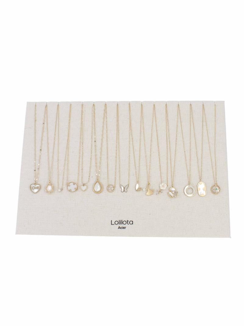 Wholesaler Lolilota - Lot of 15 steel mother-of-pearl necklaces