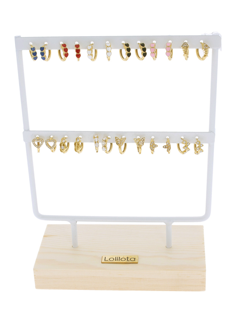 Mayorista Lolilota - Juego de 12 mini aros de acero
