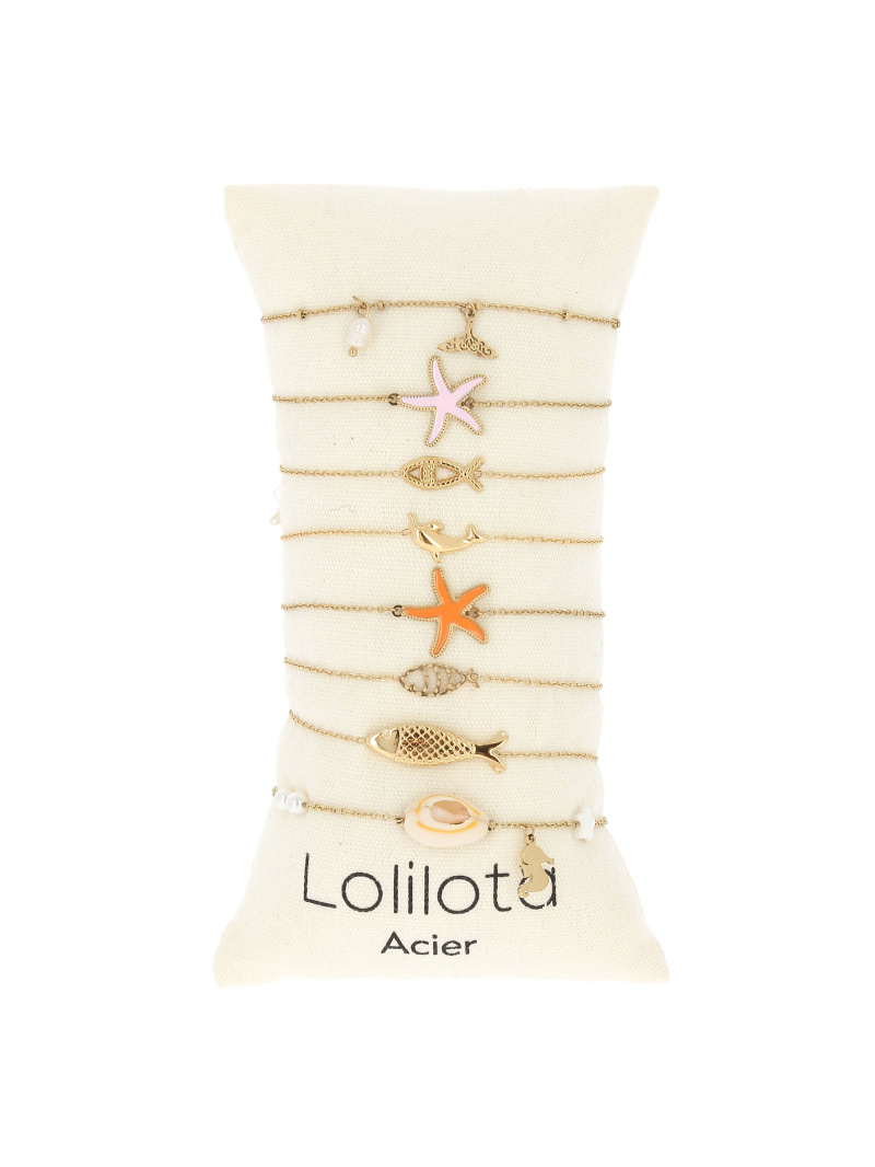 Großhändler Lolilota - Set mit 8 Meeresarmbändern aus Edelstahl