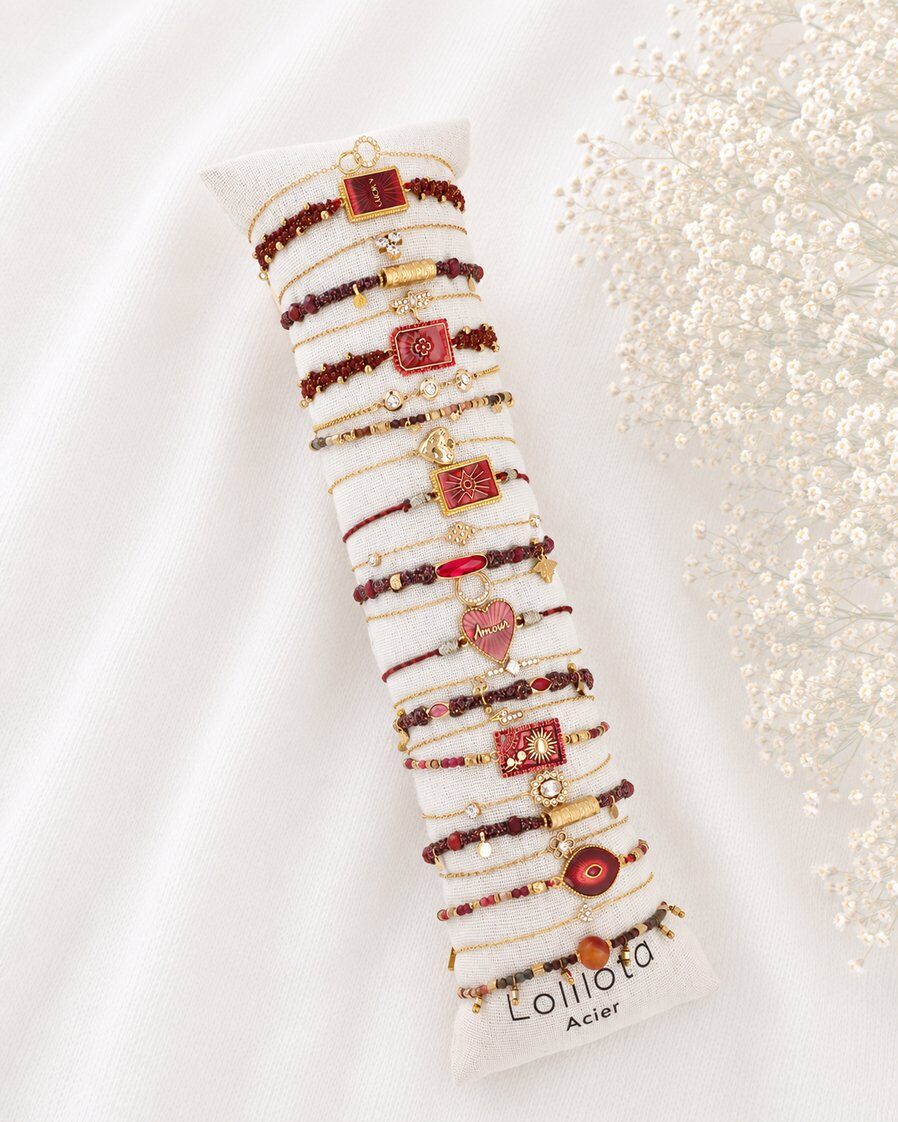 Wholesaler Lolilota - Set of 24 red and gold bracelets
