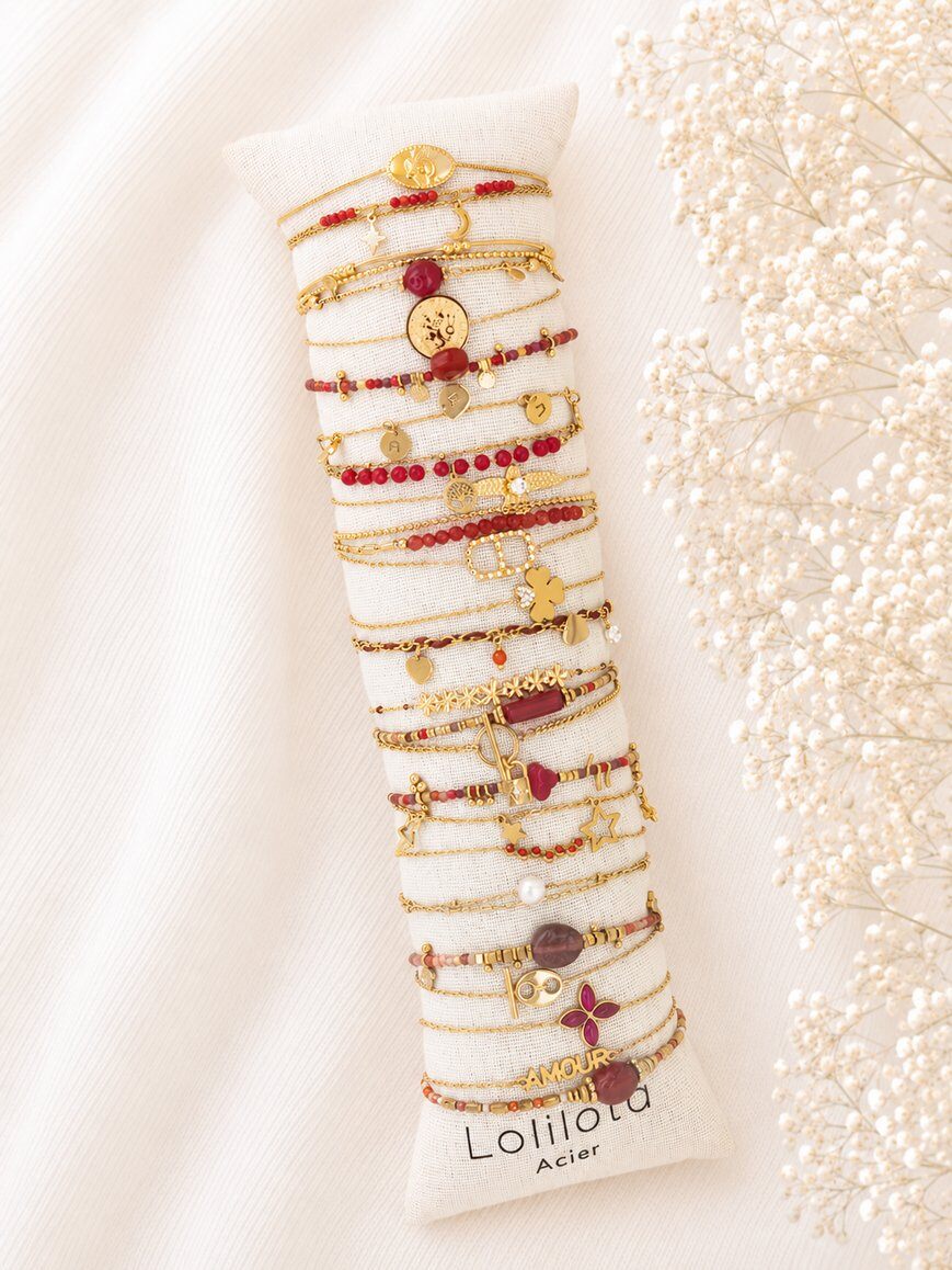Wholesaler Lolilota - Set of 24 red and gold bracelets