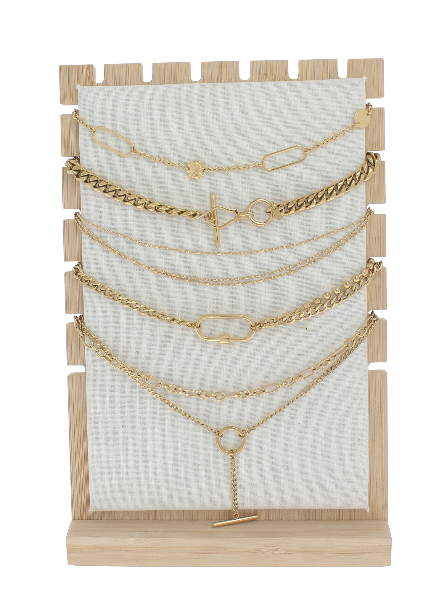 Wholesaler Lolilota - Display with 18 bracelets pink gold