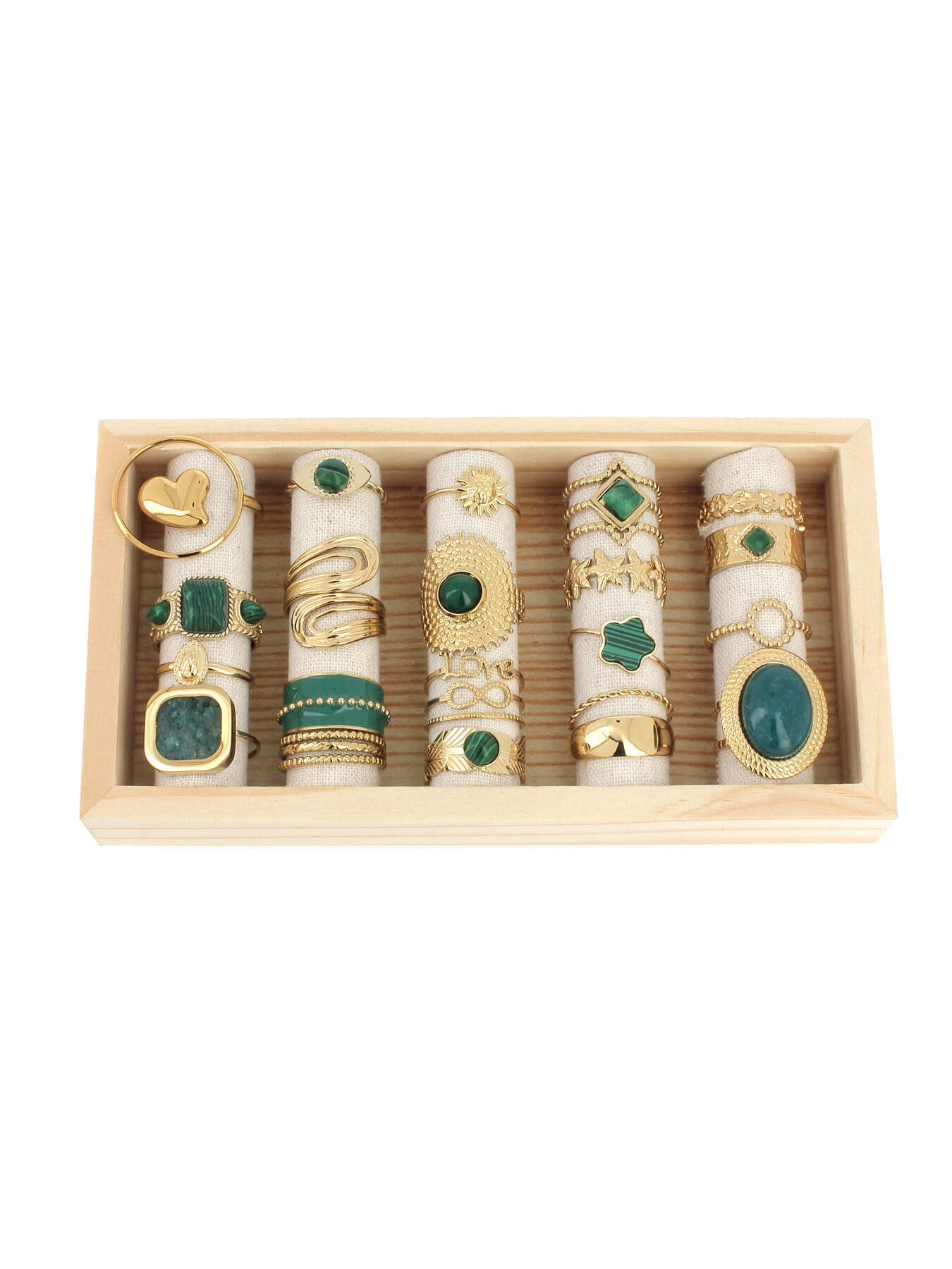 Wholesaler Lolilota - 36 black golden rings display