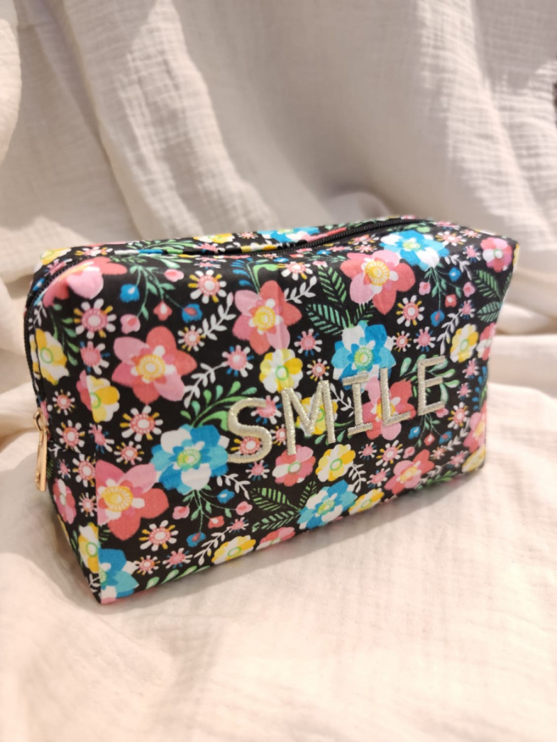 Mayorista Lolilota - Estuche de algodón bordado “SMILE”