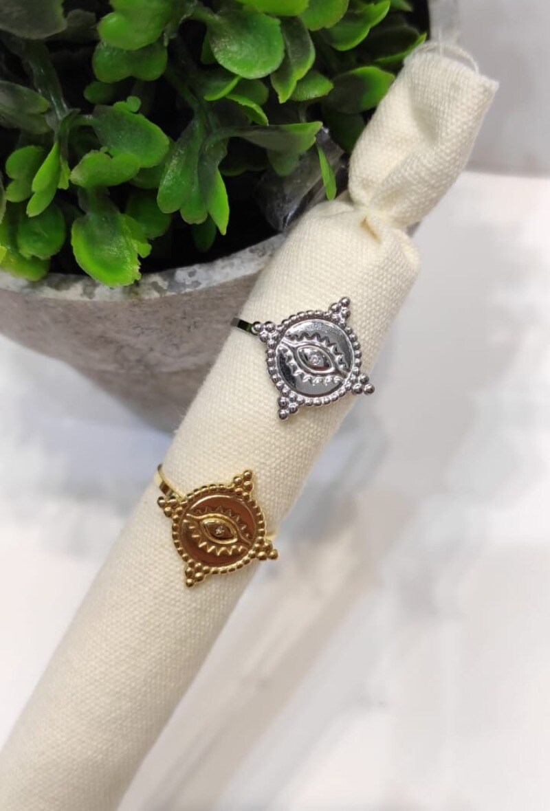 Grossiste LOLO & YAYA - Bague Oeil en Acier inoxydable