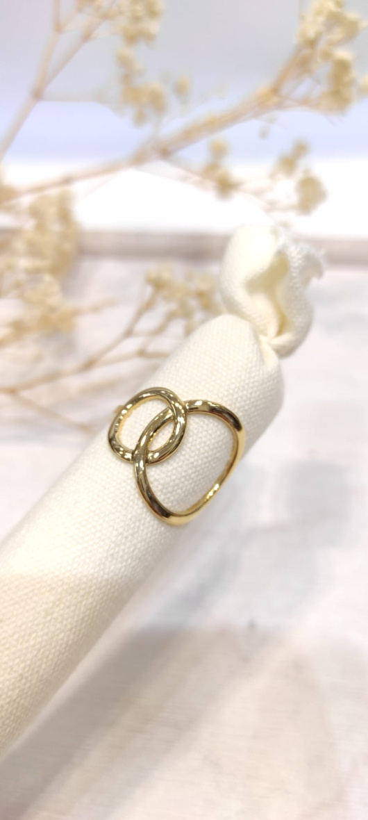 Wholesaler LOLO & YAYA - Bague Double anneaux en acier inoxydable