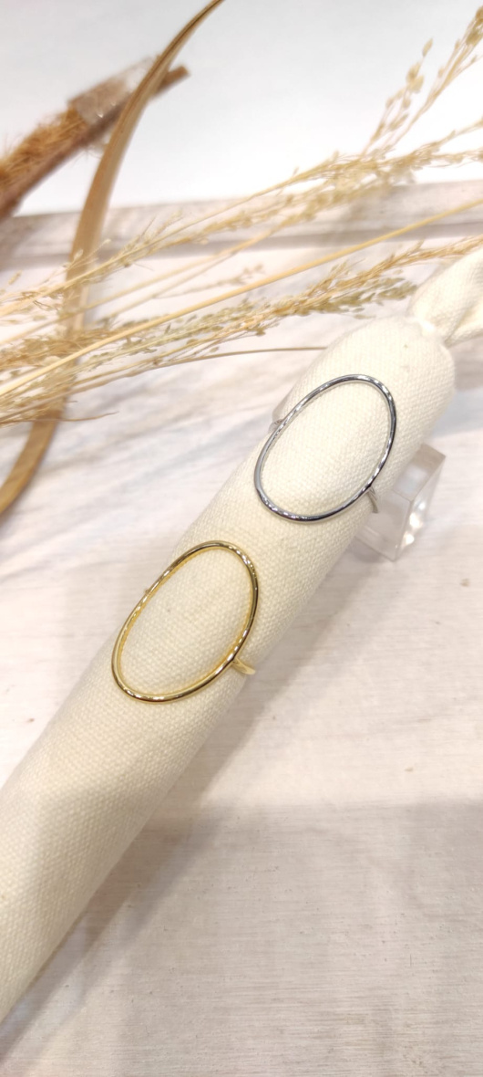 Wholesaler LOLO & YAYA - Bague Ovale en acier inoxydable
