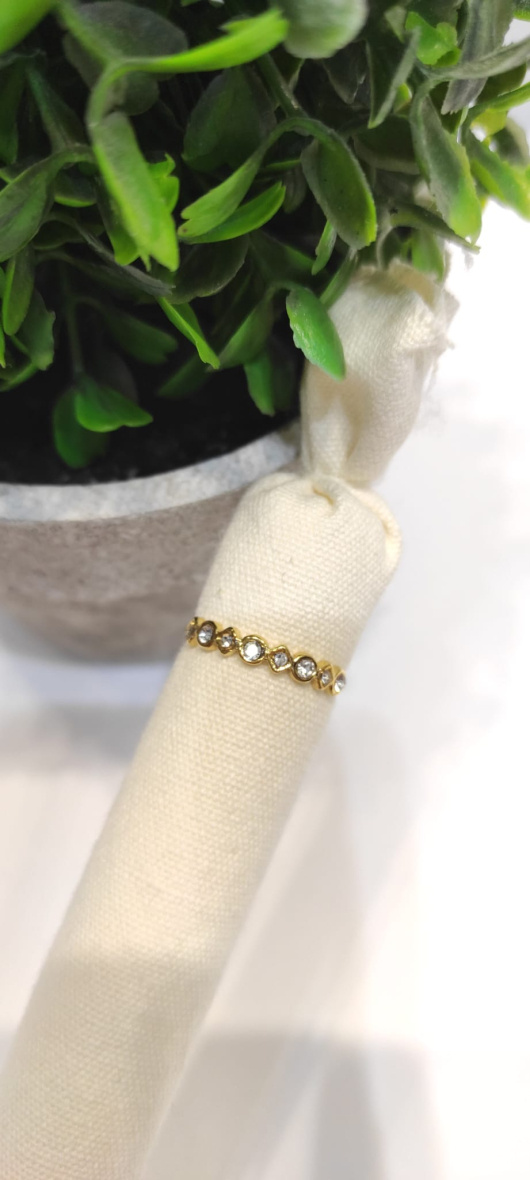 Wholesaler LOLO & YAYA - Yemina rhinestone ring in stainless steel